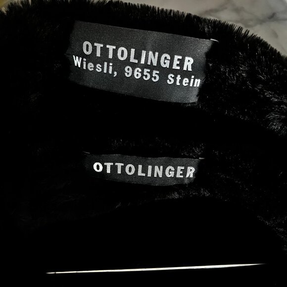 OTTOLINGER FAUX SHEARLING L BLACK TWO PIECE JACKET - Picture 5 of 6